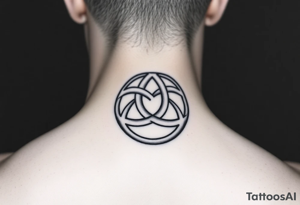 classic Celtic trinity knot with the circle. for placement on the inner arm tattoo idea