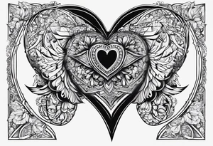 heart/dimond shape, two parts that are symmetrical, resembling lungs or breathing tattoo idea