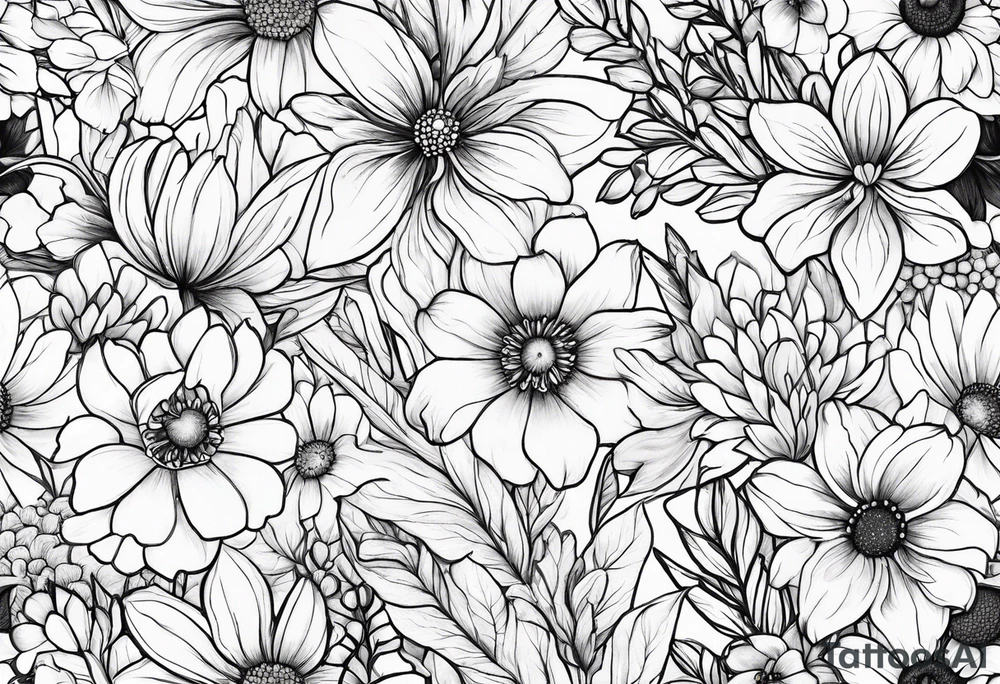 Wildflowers tattoo idea
