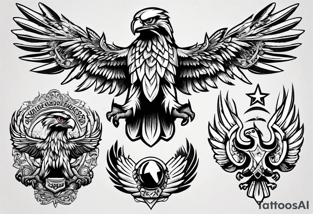 russian eagle tattoo idea