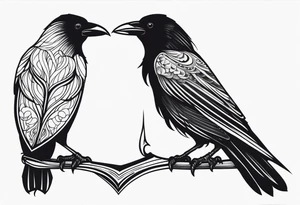tall Raven tattoo idea