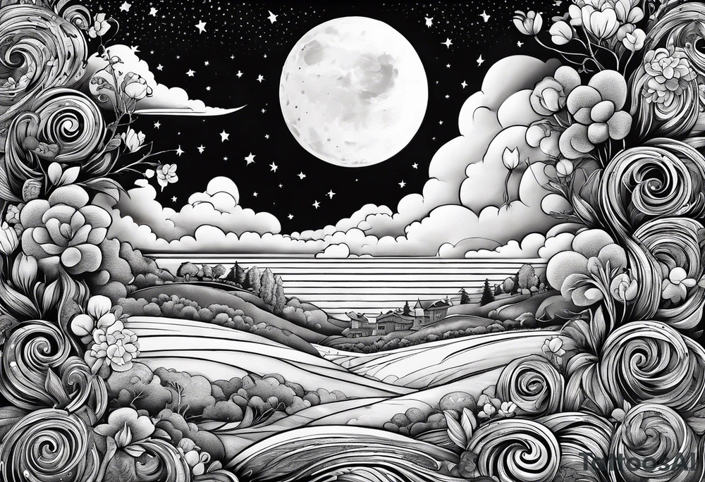 Goodnight moon and goodnight you, when you're all that I think about tattoo idea