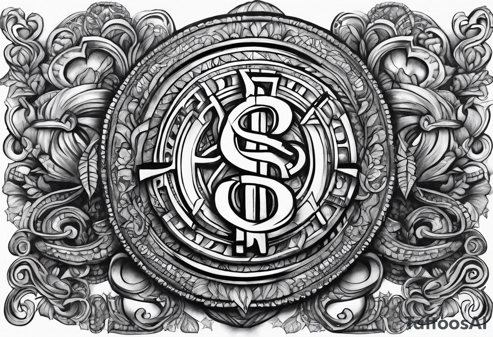Dollar signs tattoo idea