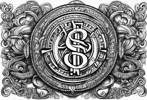 Dollar signs tattoo idea
