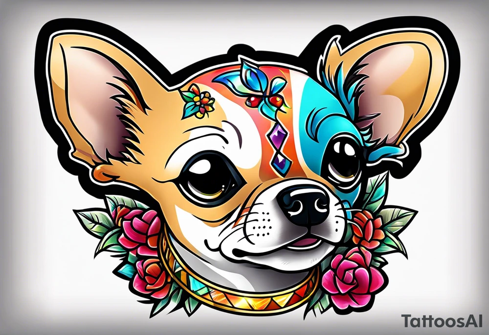 Funny chihuahua tattoo idea
