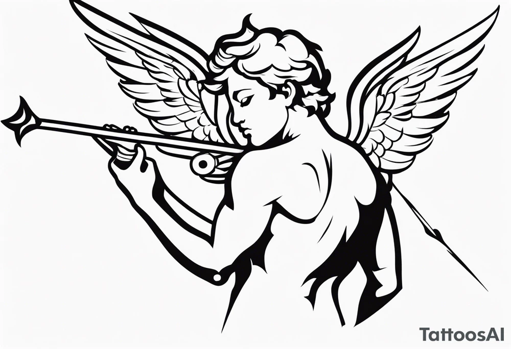 cupid shooting tattoo idea