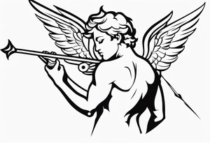 cupid shooting tattoo idea