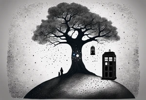 Tree with Star wars and a tardis tattoo idea