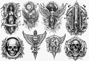 Temperance wisdom courage justice tattoo idea