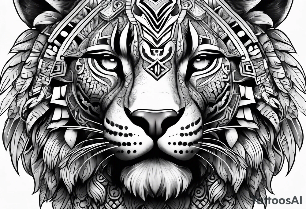 aztec jaguar warrior tattoo idea