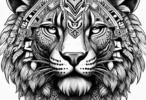 aztec jaguar warrior tattoo idea