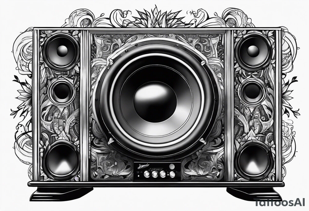 Subwoofer tattoo idea