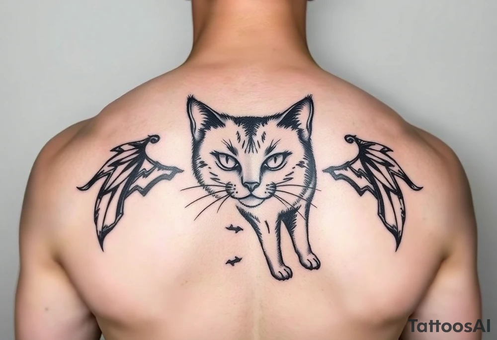 black cat tattoo idea