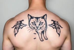 black cat tattoo idea