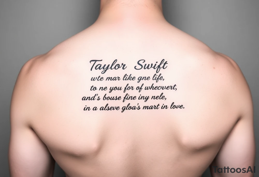 Taylor swift lyrics tattoo idea
