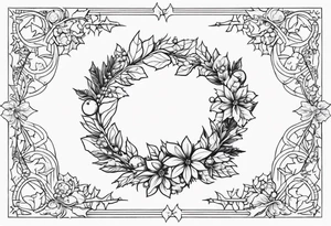 Festive Christmas Wreath tattoo idea