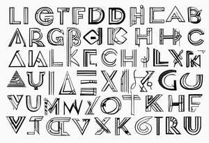 all the letters of the alphabet tattoo idea