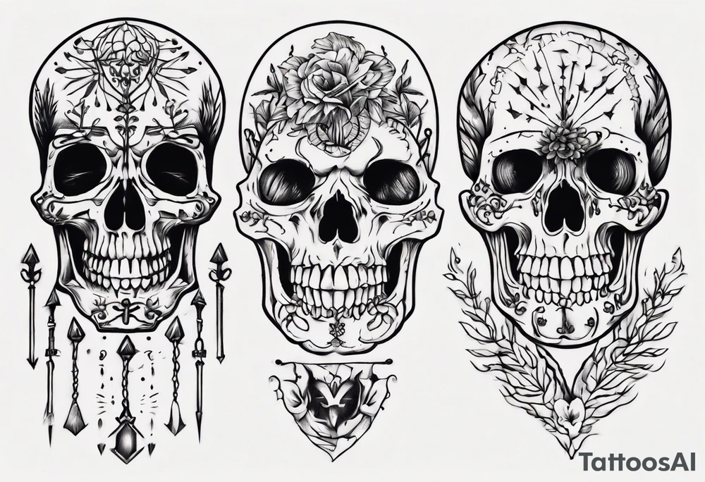 Skeleton hand tattoo idea