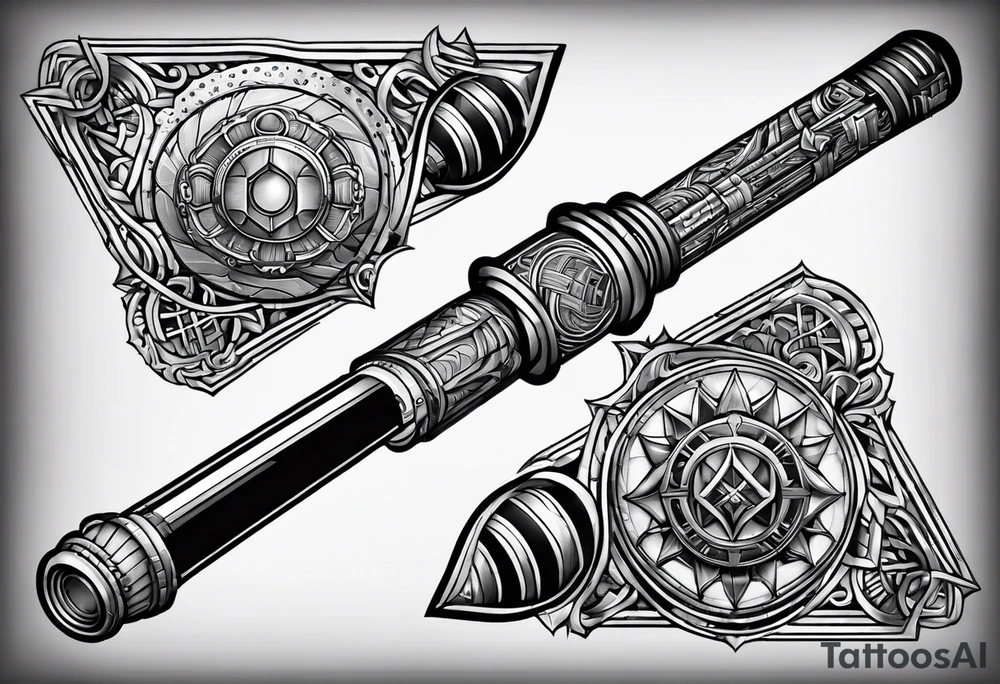 Two lightsaber hilts crossed tattoo idea