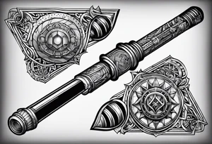 Two lightsaber hilts crossed tattoo idea