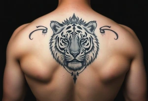 The power of god is within me, while my heart has the confidence of a lion and my eyes see clearer than a tiger tattoo idea