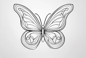 Ala de ángel y ala de mariposa tattoo idea