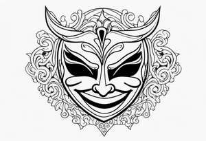 Gothic Laughing mask tattoo idea