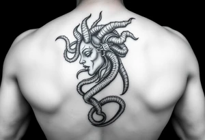Side profile Medusa tattoo idea