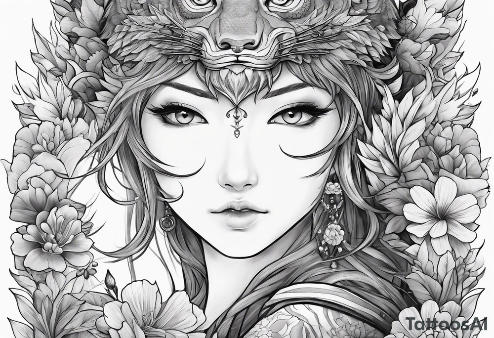 Ghibli sleeve tattoo idea