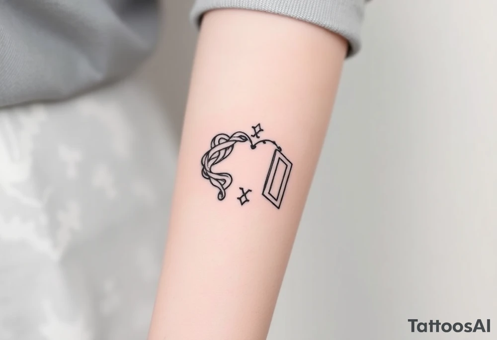 Mixing the symbol of aquarius and virgo tattoo idea