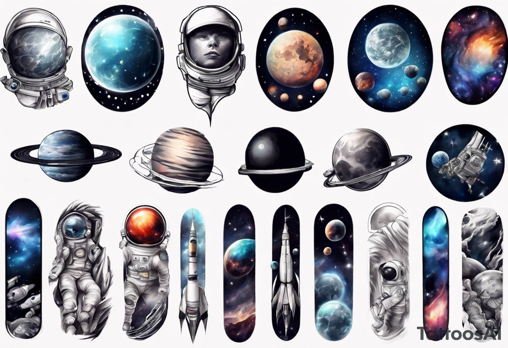 Space sleeve tattoo idea