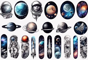 Space sleeve tattoo idea