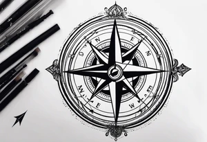 Compass with positivity 
& Hope with Arrow 
Suitable for my arms tattoo idea