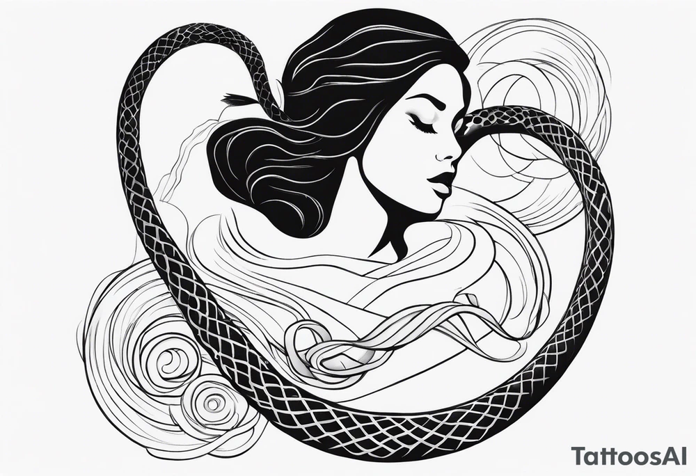 long snake tattoo idea