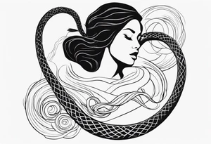 long snake tattoo idea