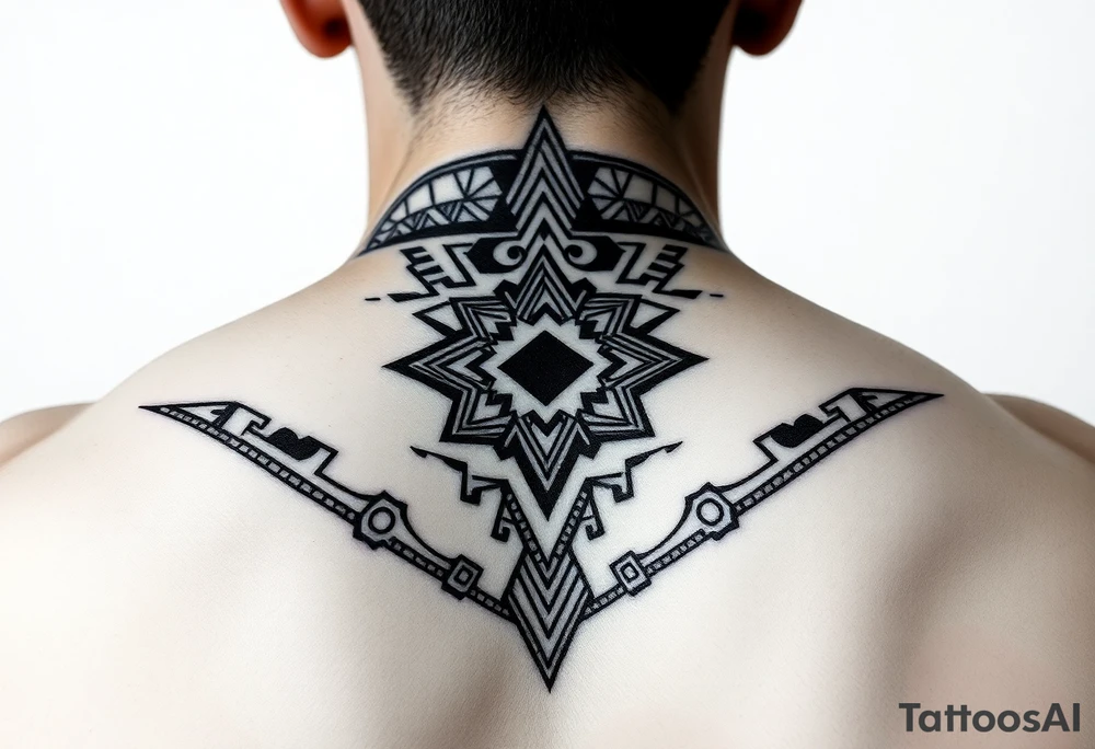 Pre-Colombian art neck tribal geometric tattoo tattoo idea