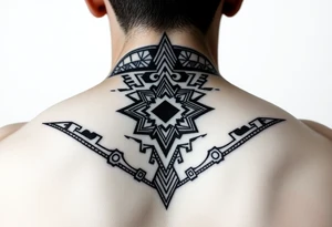 Pre-Colombian art neck tribal geometric tattoo tattoo idea