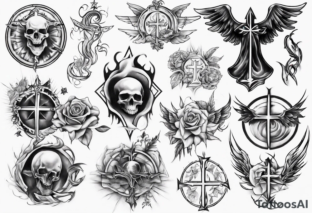 Christian stomach tattoo tattoo idea