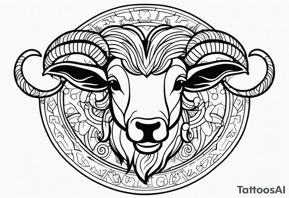 Aries zodiac sign tattoo idea
