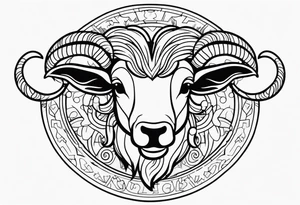 Aries zodiac sign tattoo idea