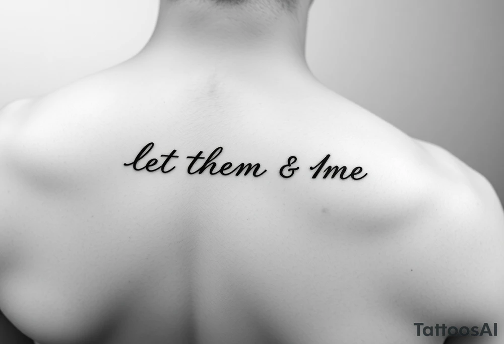 Fine line dainty cursive tattoo with the saying let them & let me tattoo idea