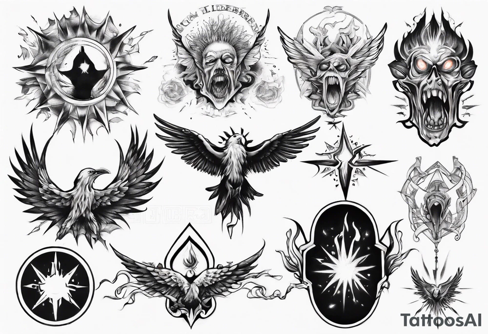 Light liberating people from fear tattoo idea