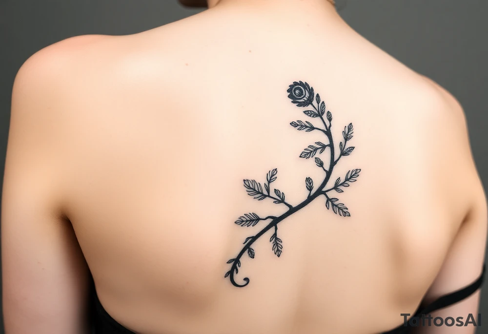 Small spiral
 firn plant moving clockwise tattoo idea