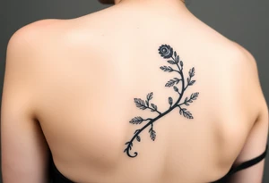 Small spiral
 firn plant moving clockwise tattoo idea