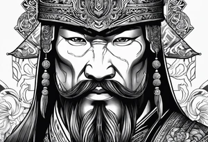mongolian hero tattoo idea