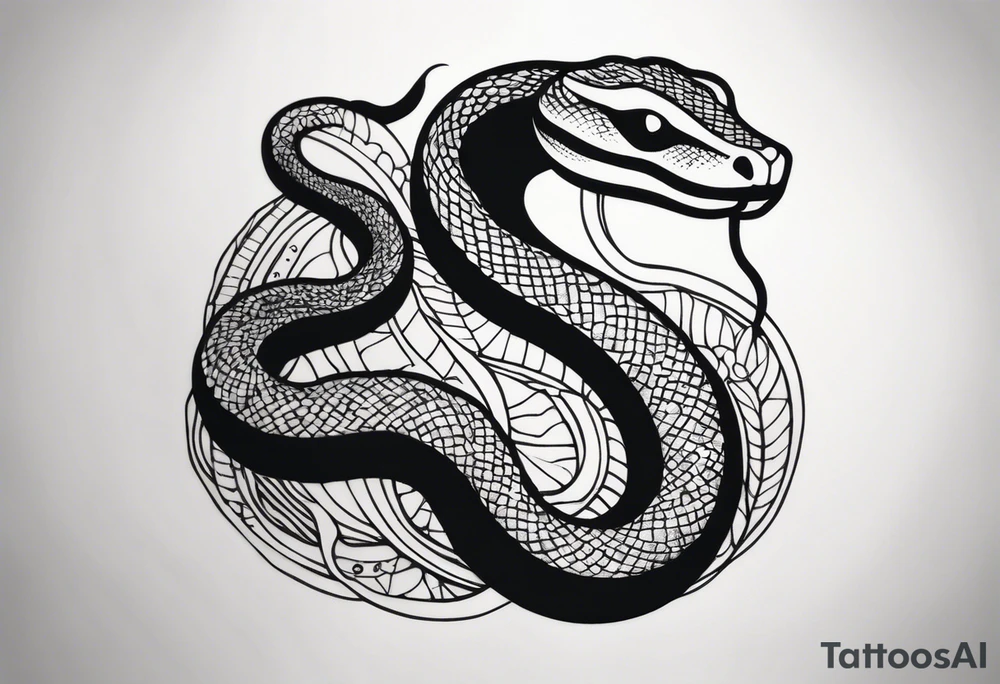 a tattoo of a writhing snake on a forearm tattoo idea