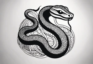 a tattoo of a writhing snake on a forearm tattoo idea
