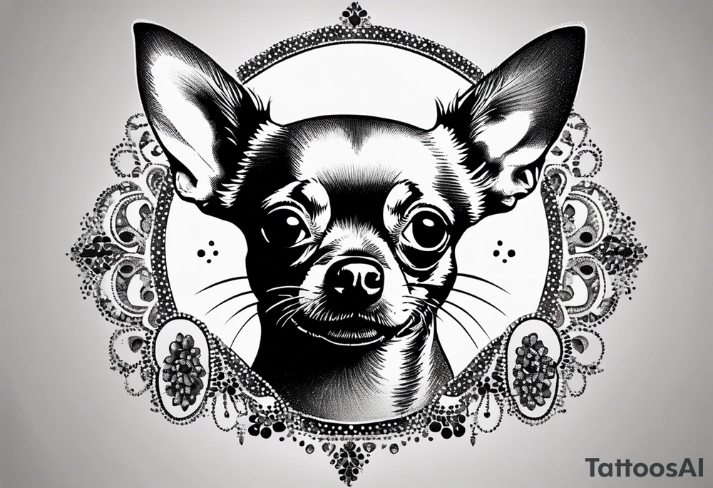 Funny chihuahua tattoo idea