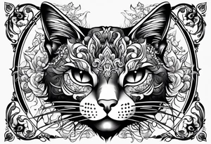 Evil cat tattoo idea
