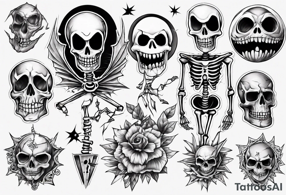 jack skeleton tattoo idea